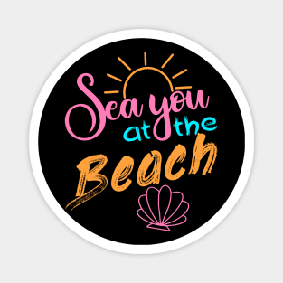 Beach, Colorful and Motivational Magnet